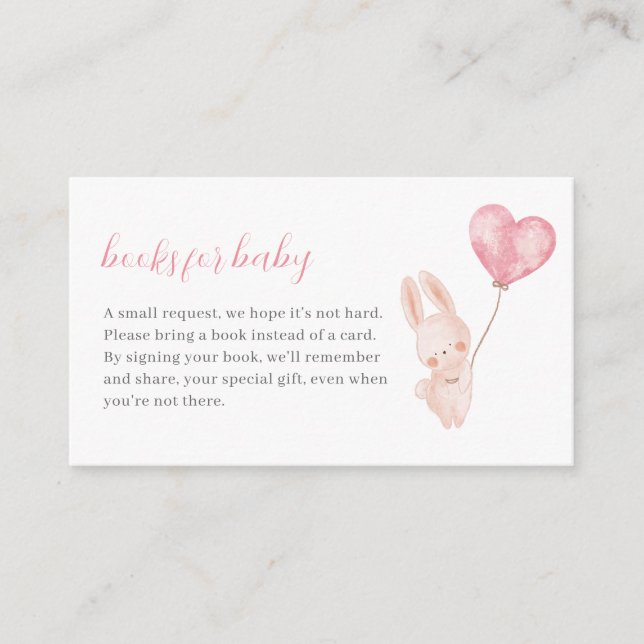 Bunny Hearts Little Valentine Books for Baby Card (Front)