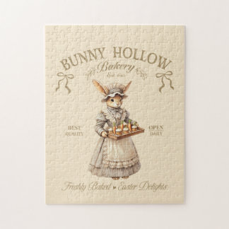 Bunny Hollow Bakery Vintage Easter Rabbit Baker Jigsaw Puzzle