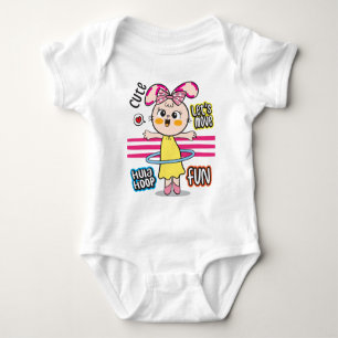 Bunny hoola baby bodysuit