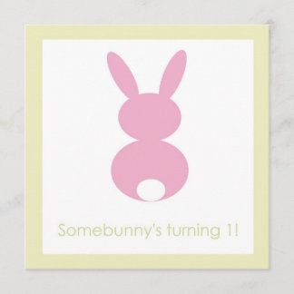 Bunny Hop Birthday or Baby Shower Invitation