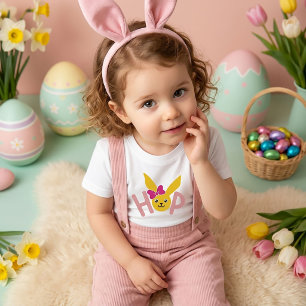 Bunny Hop Girls T-Shirt de Pâques pour les enfants