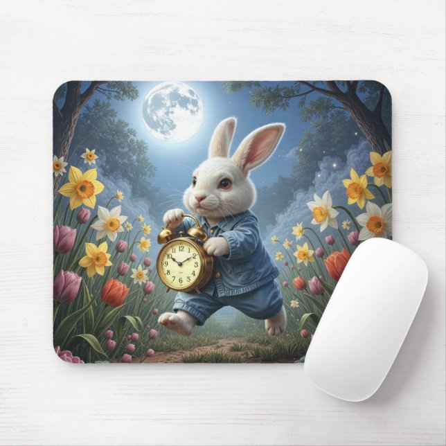 Bunny Hopping With an Alarm Clock Mouse Pad (With Mouse)