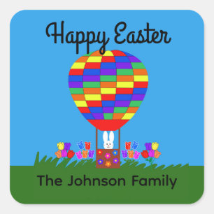 Bunny Hot Air Balloon #3 Stickers