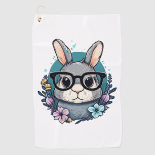 Bunny Hug Gnome with Sunglasses Easter Basket Stuf Golf Towel