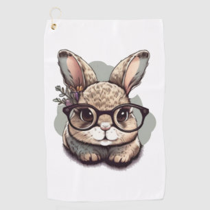 Bunny Hug Gnome with Sunglasses Easter Basket Stuf Golf Towel