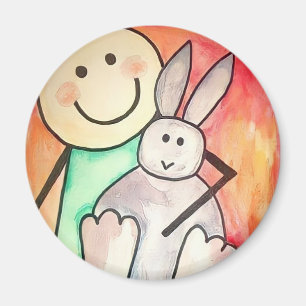 Bunny Hug Magnet