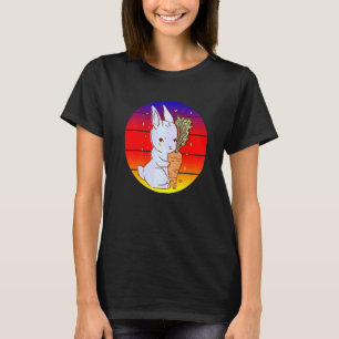 Bunny Hugging Carrot  Bunny Rabbit Happy Easter Da T-Shirt