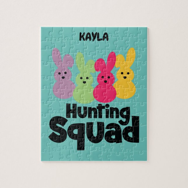 "BUNNY HUNTING SQUAD" PUZZLE PERSONALIZED. (Vertical)