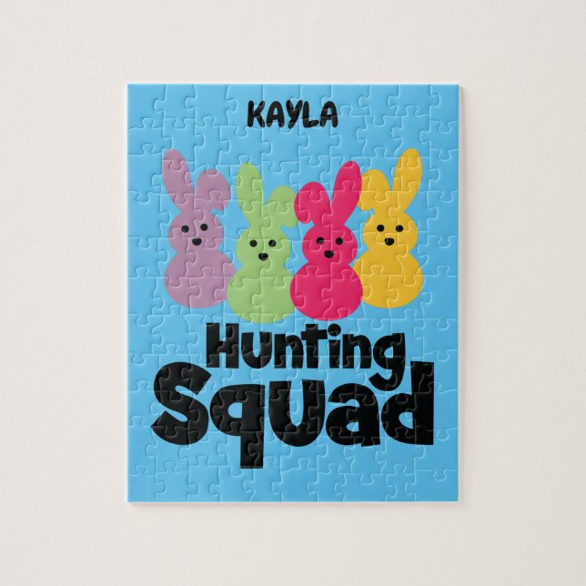 "BUNNY HUNTING SQUAD" PUZZLE PERSONALIZED. (Vertical)