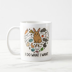 Bunny "I Do What I Want" Tote Bag –Funny Rabbit Coffee Mug