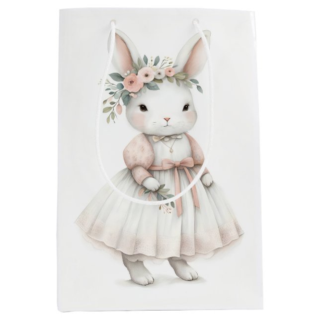 Bunny in a Dress Medium Gift Bag (Front)