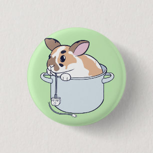 Bunny in a Stew! 1 Inch Round Button
