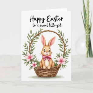 Bunny In Basket Celebration Card