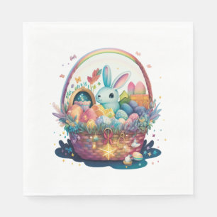 Bunny in Basket! Napkin