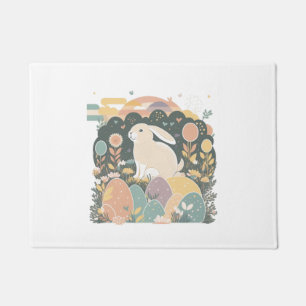 Bunny in Field of Eggs Doormat