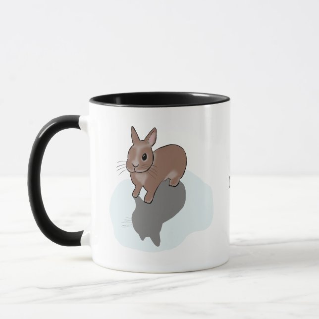 Bunny in puddle  mug (Left)