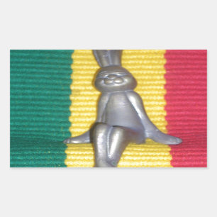 Bunny in Rasta Colours: A Touch of Groovy Art Prin Sticker