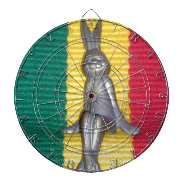 Bunny in Rasta Colours: A Touch of Groovy Dartboard (Front)
