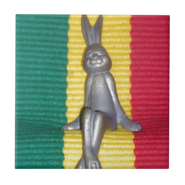 Bunny in Rasta Colours: A Touch of Groovy Tile (Front)