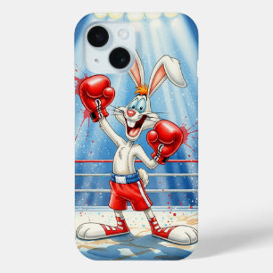 Bunny in the Boxing Ring, by Natasha Us iPhone 15 Case