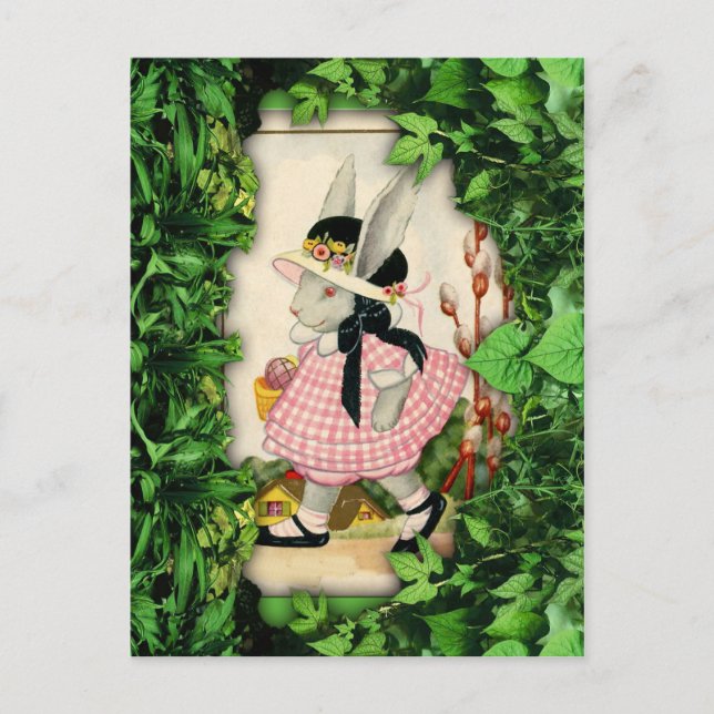 Bunny In The Garden Postcard (Front)