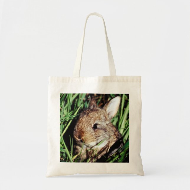 Bunny in the Grass Tote Bag (Front)