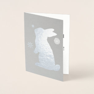 Bunny in the Snow Foil Card