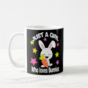Bunny Just A Girl Who Loves Bunnies Cute Rabbit Coffee Mug