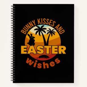 Bunny kisses and Easter wishes, Happy Easter Day Notebook