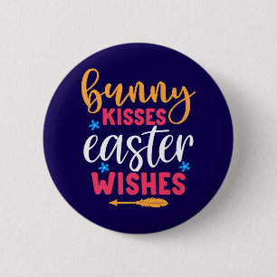 Bunny Kisses Easter Wishes-69739 2 Inch Round Button