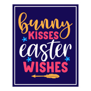 Bunny Kisses Easter Wishes-69739 Photo Print