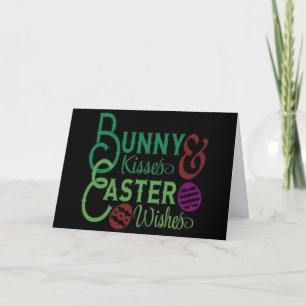 **BUNNY KISSES** & **EASTER WISHES** HOLIDAY CARD