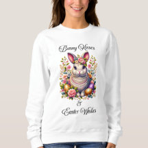 Bunny Kisses & Easter Wishes Women's Sweatshirt 