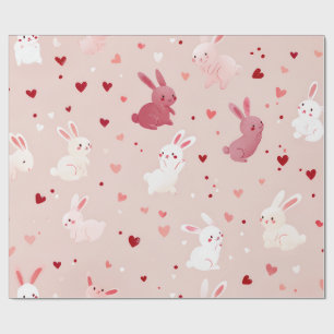 Bunny Kisses & Heart Wishes Wrapping Paper