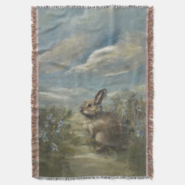 Bunny Lane Throw Blanket (Front Vertical)