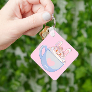 Bunny Latte With Cinnamon Keychain