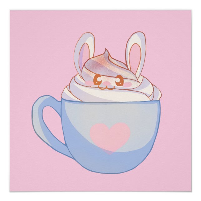 Bunny Latte With Cinnamon Poster (Front)