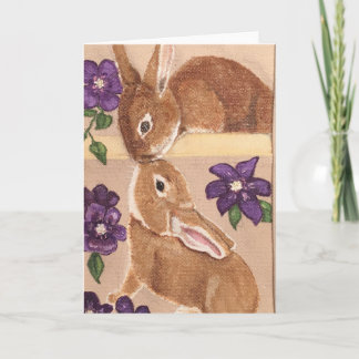 Bunny Love Blank Card