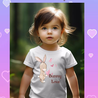 Bunny Love, mignon Tshirt avec lapin et les coeurs