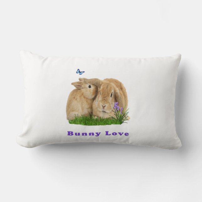 Bunny love pillow (Front)
