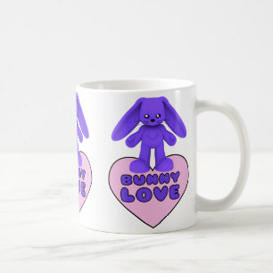 Bunny Love Purple Rabbit Cute Coffee Mug