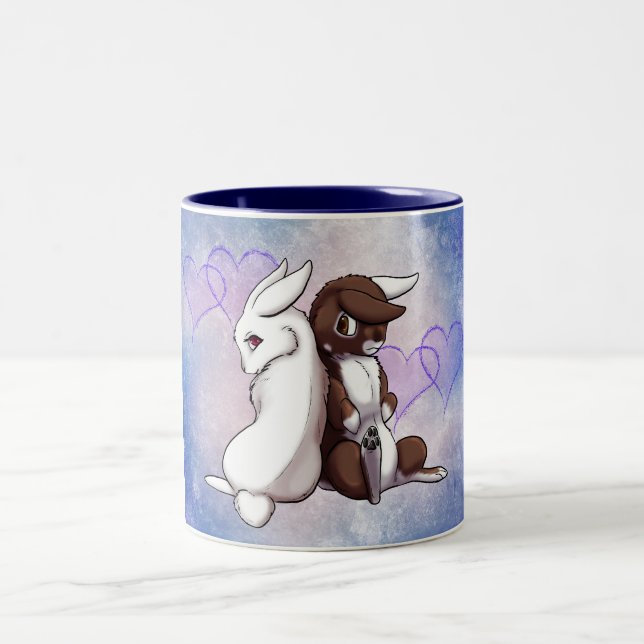 Bunny Love Two-Tone Coffee Mug (Center)