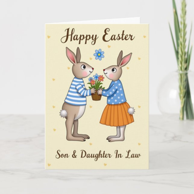 Bunny Love Woven Basket Card (Front)