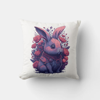 Bunny lovers Gift Throw Pillow