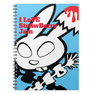Bunny Loves Strawberry Jam Notebook