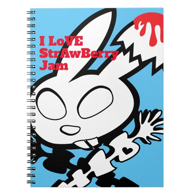 Bunny Loves Strawberry Jam Notebook (Front)