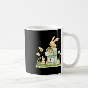 Bunny Mailbox Delivering With Eggs  Coffee Mug