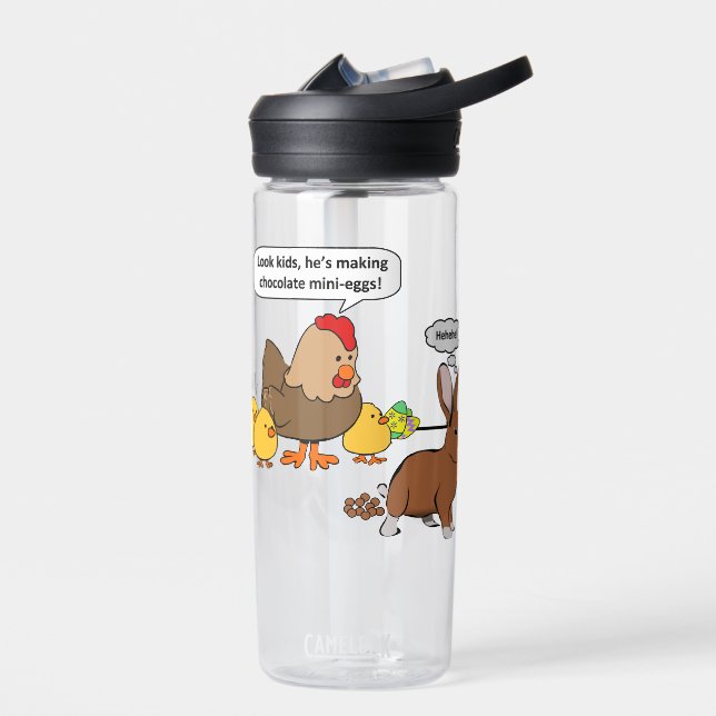 Bunny makes chocolate poop funny CamelBak Eddy Water Bottle (Left)