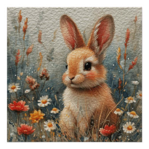 Bunny Melody: A Bit of Whimsy Bunny Poster