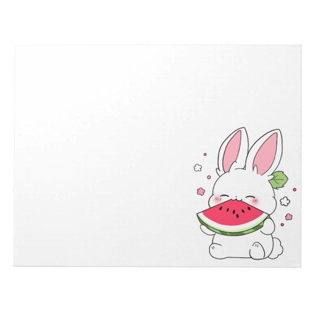 Bunny & Melon Notepad (Front)